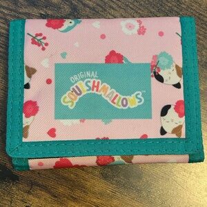 Squishmallows tri fold Velcro Pink Teal Character Wallet Cam the Cat Winston Owl